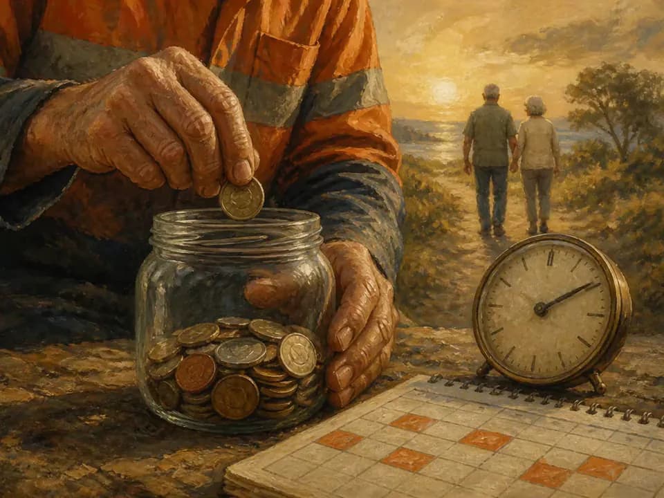 Textured oil painting about superannuation reform and changing rules